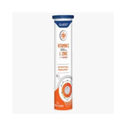 Vitamins & Supplements, QST OAD VIT C 1000MG +ZINC EFFERVESCENTTABS 20'S